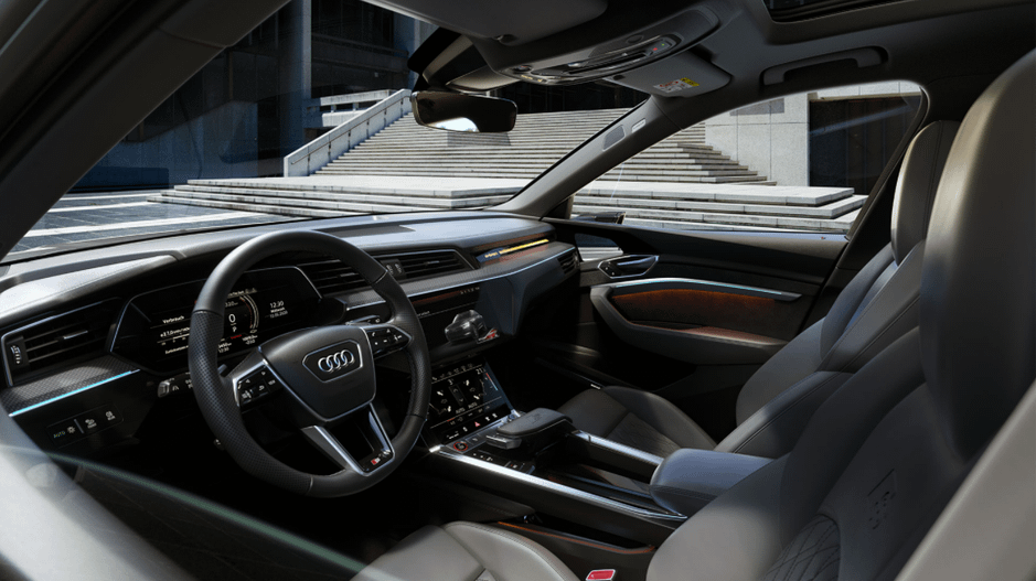Interior view of an Audi e-Tron