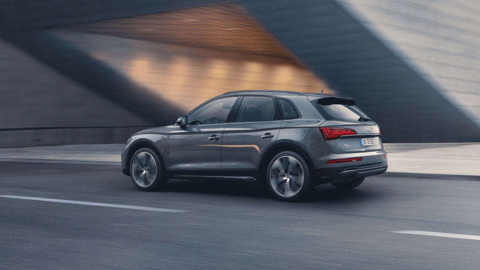 Grey Audi Q5 Rear Side View