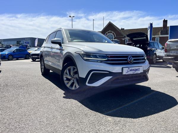 Used 2022 Volkswagen Tiguan Allspace 2.0 TDI Life SUV 5dr Diesel DSG Euro 6 (s/s) (150 ps) White at Dinnages