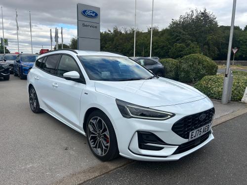 Used 2025 Ford Focus 1.0 MHEV ST-LINE X 155PS MILD HYBRID AUTO ESTATE MEGA SPEC Frozen White at Lawtons of Tadcaster