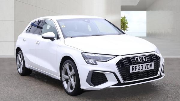 Used 2023 Audi A3 40 TFSI e S Line 5dr S Tronic White at SERE Motors