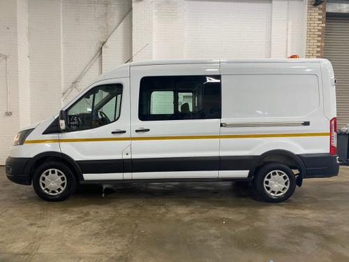 Used 2024 Ford Transit L3H2 Trend FWD, Crew Van, Air-Con Chapter 8s, Prismatic Tape, Light Bar White at Dack Vans