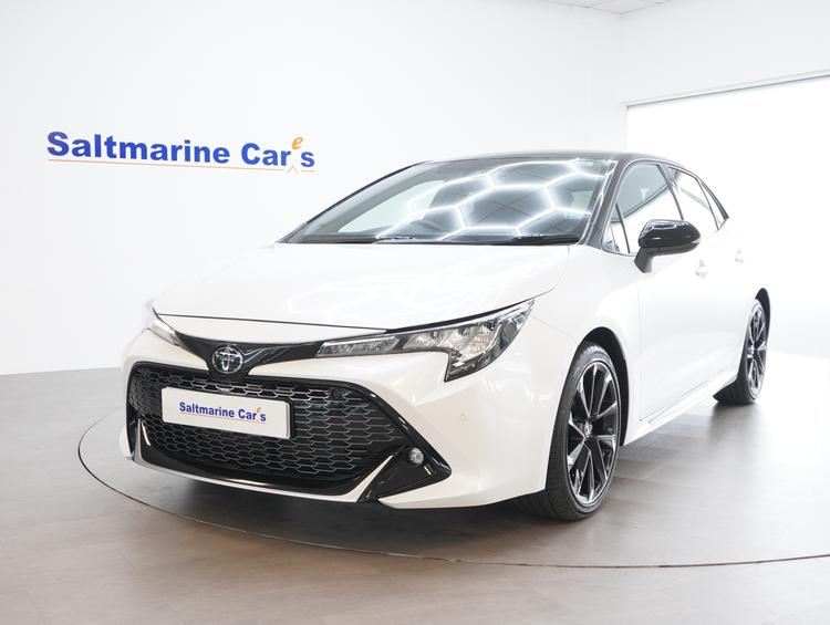 Used 2022 Toyota Corolla 2.0 VVT-h GPF GR SPORT Hatchback 5dr Petrol Hybrid CVT Euro 6 (s/s) (184 ps) Platinum White Pearl with Black Roof at #sitename#