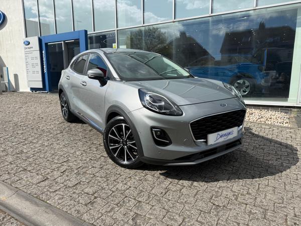 Used 2023 Ford Puma 1.0T EcoBoost MHEV Titanium SUV 5dr Petrol Hybrid DCT Euro 6 (s/s) (125 ps) Silver at Dinnages