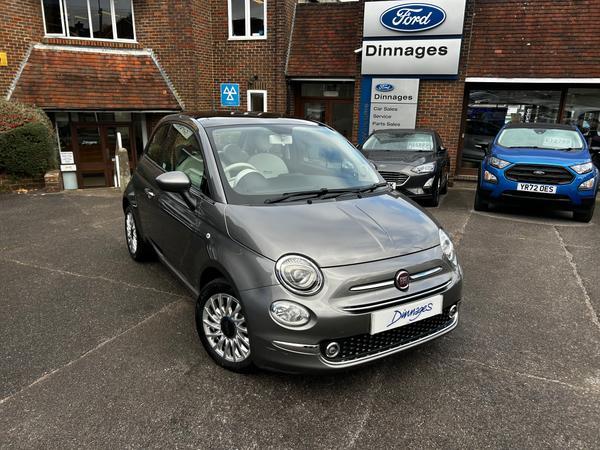 Used 2019 Fiat 500 1.2 Lounge Hatchback 3dr Petrol Manual Euro 6 (s/s) (69 bhp) Grey at Dinnages