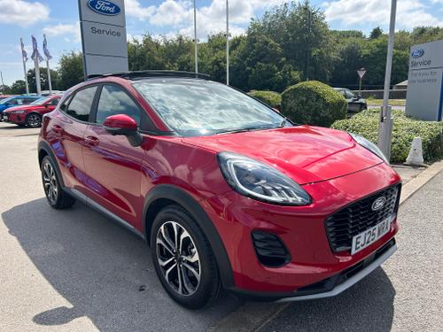 Used 2025 Ford Puma 1.0 MHEV TITANIUM MILD HYBRID AUTO MEGA SPEC Fantastic Red at Lawtons of Tadcaster