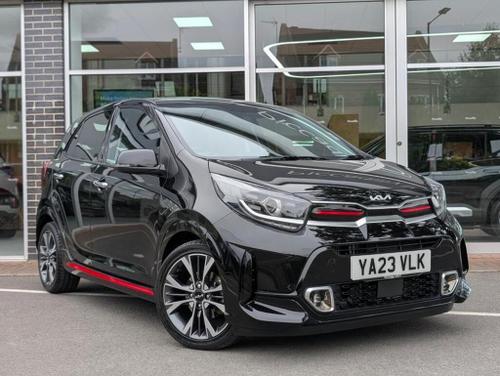Used 2023 Kia Picanto 1.0 T-GDi GT-Line S Hatchback 5dr Petrol Manual Euro 6 (s/s) (99 bhp) Black at Piccadilly Motors