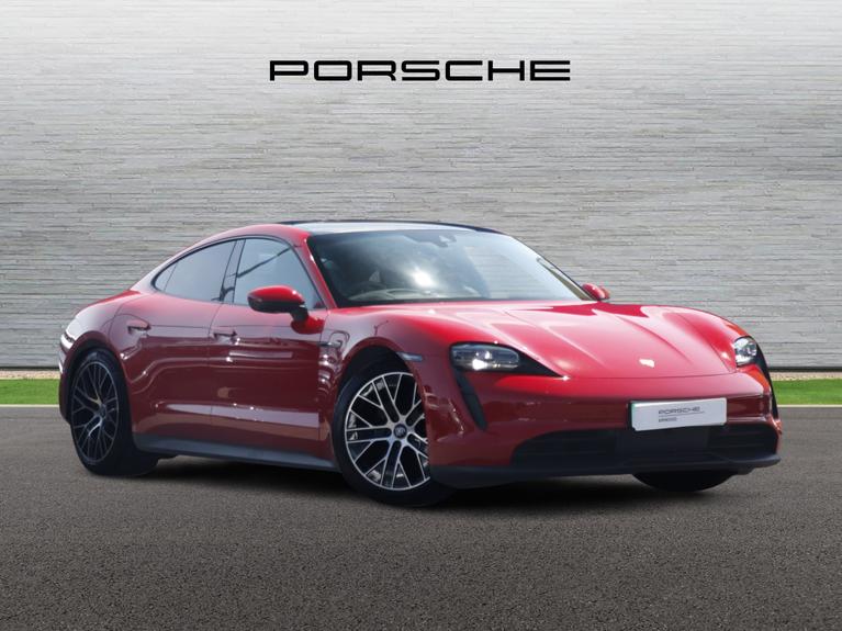 Used 2022 PORSCHE Taycan Performance Plus 93.4kWh 4S Saloon 4dr Electric Auto 4WD (11kW Charger) (571 ps) Red at JCT600