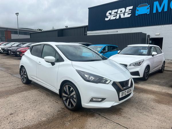 Used 2022 Nissan MICRA 1.0 IG-T 92 Tekna 5dr White at SERE Motors
