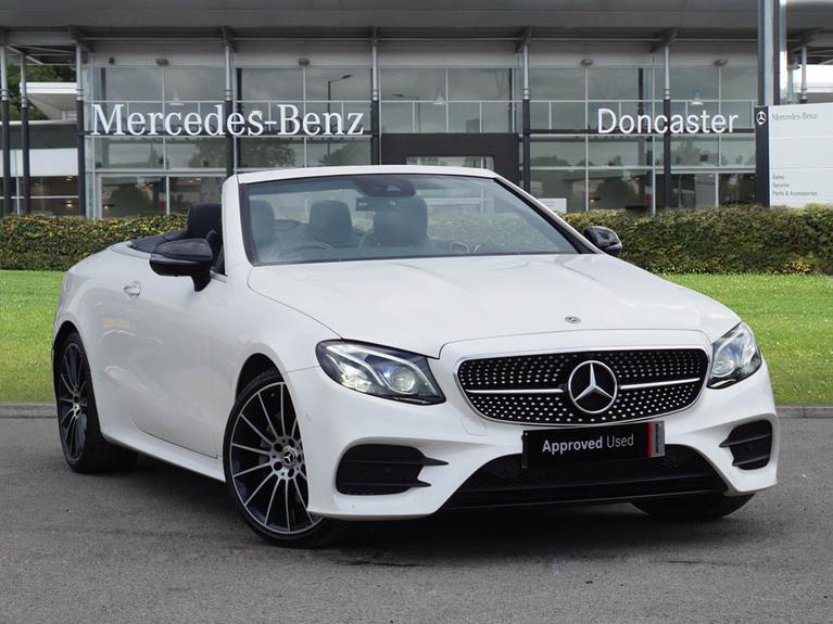 Used 2021 MERCEDES-BENZ E Class E 300d AMG Line Cabriolet Diamond white metallic at JCT600