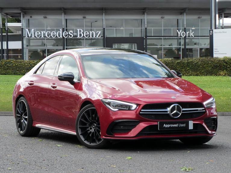 Used 2020 MERCEDES-BENZ CLA Class 2.0 CLA35 AMG (Premium Plus) Coupe 4dr Petrol 7G-DCT 4MATIC Euro 6 (s/s) (306 ps) Red at JCT600