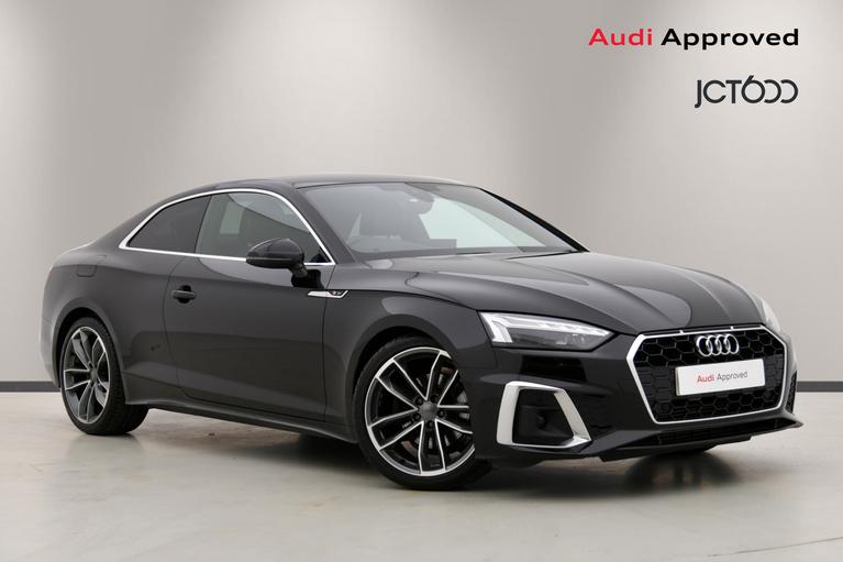 Used 2021 Audi A5 2.0 TFSI 35 S line Coupe 2dr Petrol S Tronic Euro 6 (s/s) (150 ps) Black at JCT600