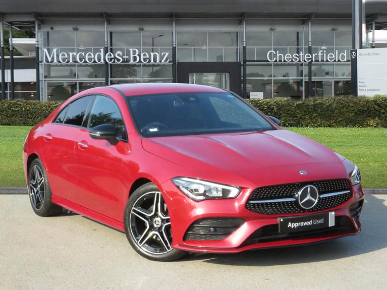 Used 2022 MERCEDES-BENZ CLA Class 1.3 CLA180 AMG Line (Premium) Coupe 4dr Petrol 7G-DCT Euro 6 (s/s) (136 ps) Red at JCT600