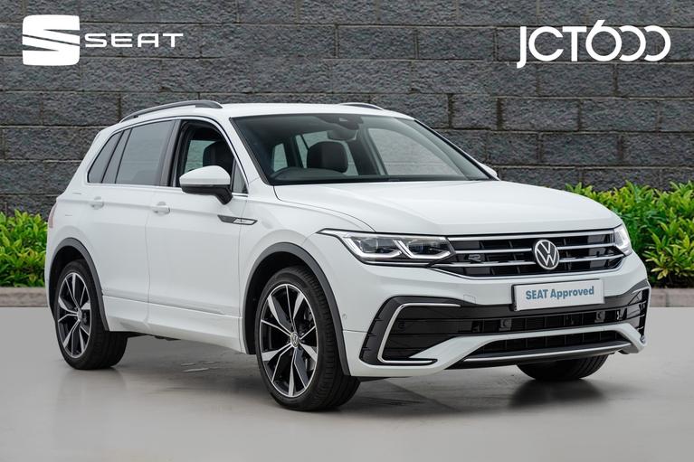 Used 2021 VOLKSWAGEN Tiguan 1.5 TSI R-Line SUV 5dr Petrol DSG Euro 6 (s/s) (150 ps) White at JCT600