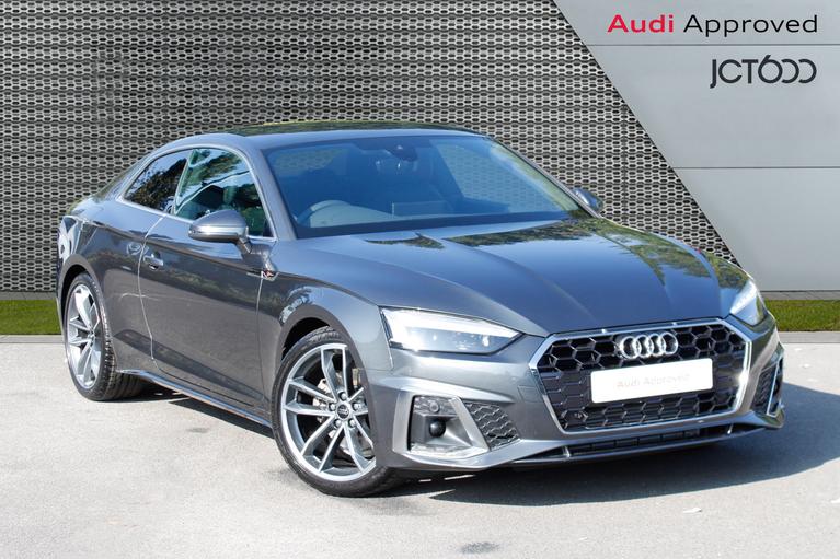 Used 2024 Audi A5 2.0 TFSI 35 S line Coupe 2dr Petrol S Tronic Euro 6 (s/s) (150 ps) Daytona Grey at JCT600