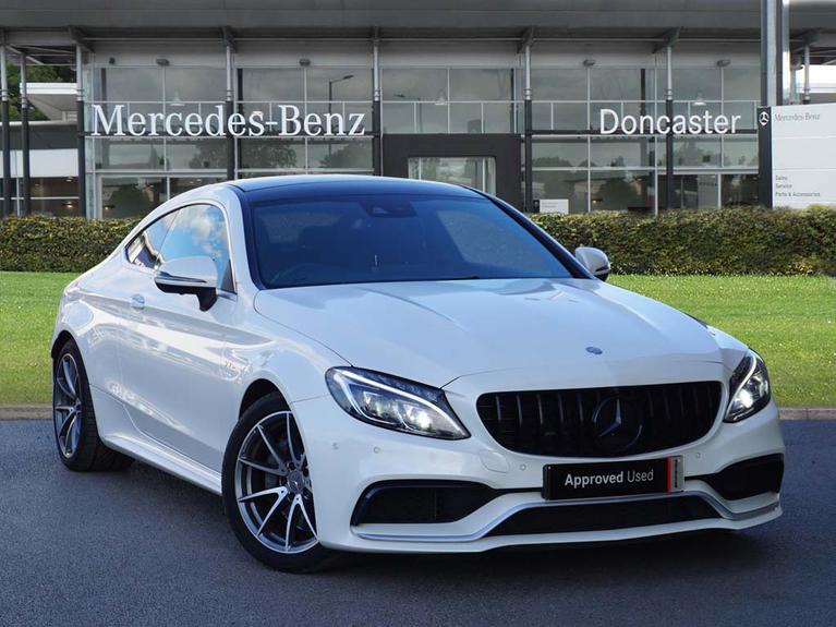 Used 2016 MERCEDES-BENZ C Class 4.0 C63 V8 BiTurbo AMG (Premium) Coupe 2dr Petrol SpdS MCT Euro 6 (s/s) (476 ps) White at JCT600