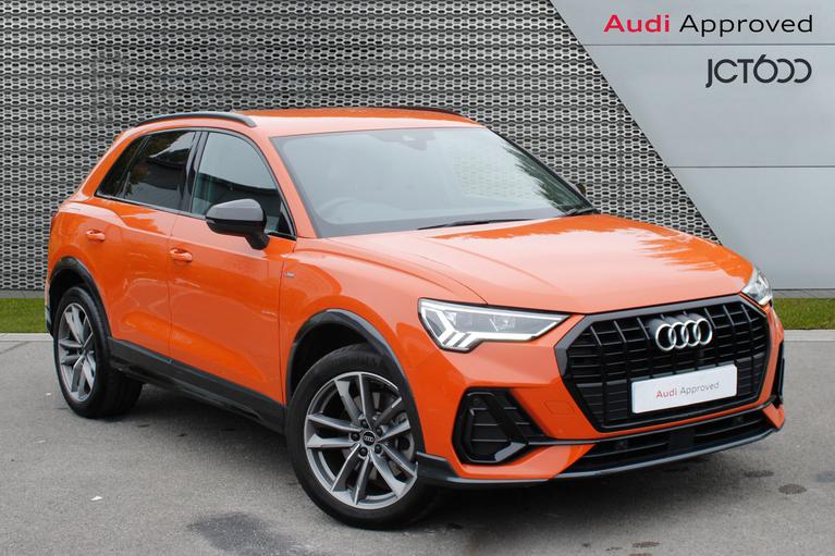 Used 2023 AUDI Q3 Black Edition 45TFSIe 245PS S Tronic Pulse Orange at JCT600