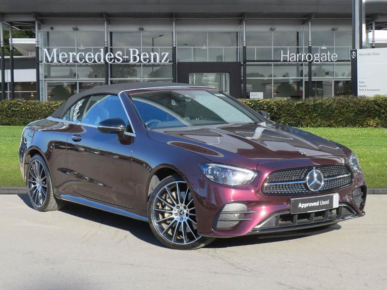 Used 2021 MERCEDES-BENZ E Class 3.0 E450h MHEV AMG Line Night Edition (Premium Plus) Cabriolet 2dr Petrol Hybrid G-Tronic+ 4MATIC Euro 6 (s/s) (389 ps) Rubellite Red at JCT600