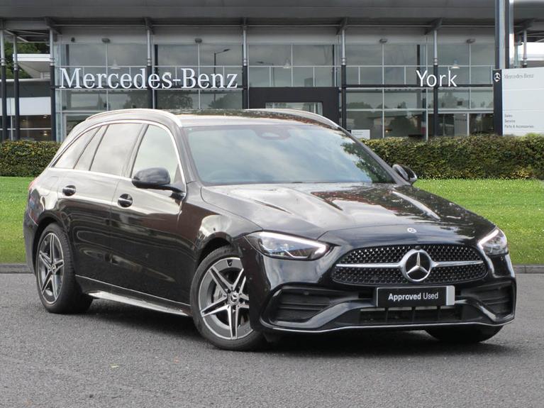 Used 2024 MERCEDES-BENZ C Class 2.0 C220dh MHEV AMG Line Estate 5dr Diesel Hybrid G-Tronic+ Euro 6 (s/s) (220 ps) Black at JCT600