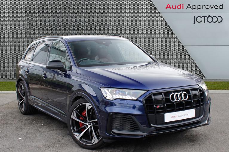 Used 2021 Audi Q7 SQ7 Vorsprung TFSI 507PS Tiptronic Navarra Blue at JCT600