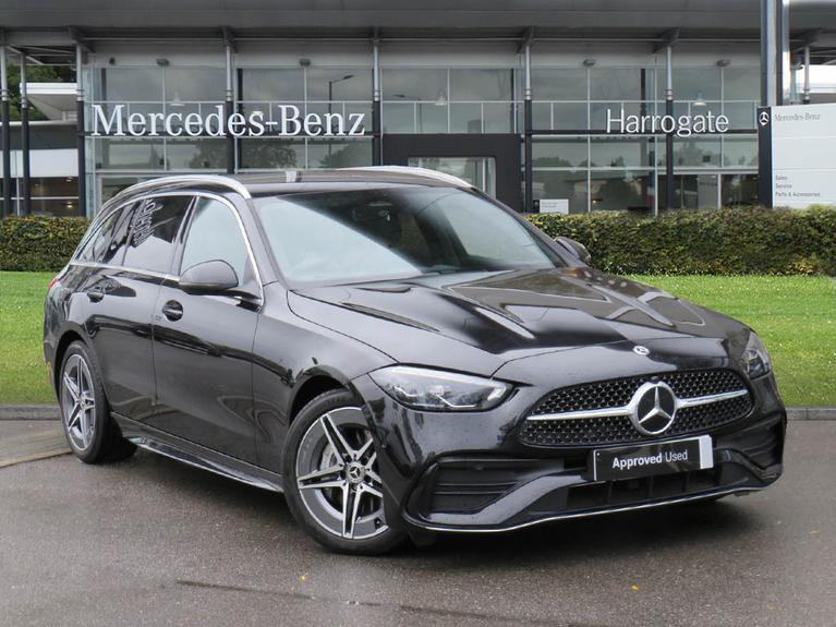 Used 2024 MERCEDES-BENZ C Class 2.0 C220dh MHEV AMG Line Estate 5dr Diesel Hybrid G-Tronic+ Euro 6 (s/s) (220 ps) Obsidian Black Metallic at JCT600