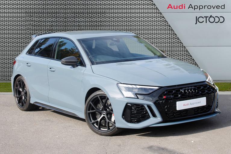 Used 2024 AUDI RS3 RS3 Sportback Carbon Black 400PS quattro S Tronic Kemora Grey at JCT600