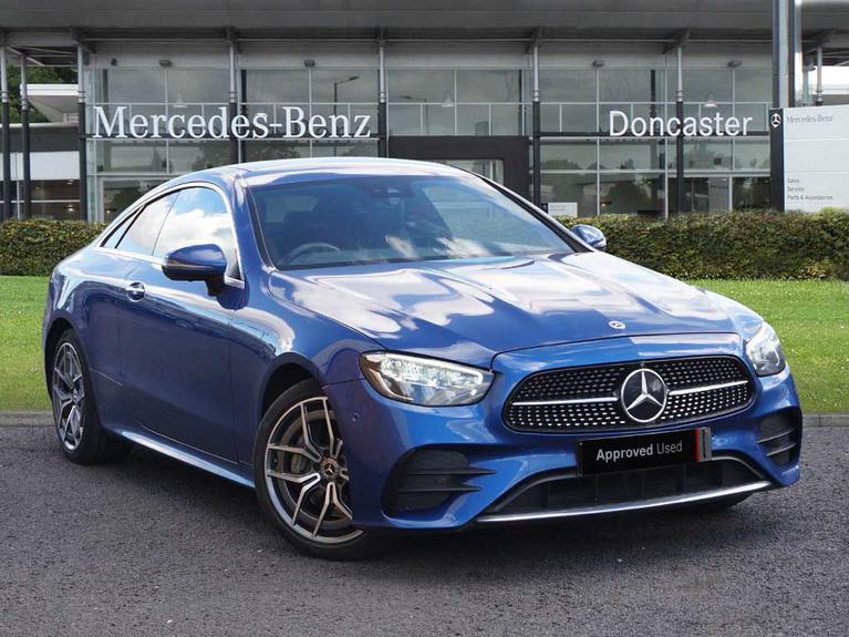 Used 2022 MERCEDES-BENZ E Class 2.0 E300h MHEV AMG Line (Premium) Coupe 2dr Petrol Hybrid G-Tronic+ Euro 6 (s/s) (272 ps) Spectral blue metallic at JCT600