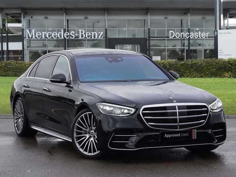 Used 2023 MERCEDES-BENZ S Class 3.0 S450L d MHEV AMG Line (Premium Plus) Saloon 4dr Diesel Hybrid G-Tronic+ 4MATIC Euro 6 (s/s) (367 ps) Obsidian black metallic at JCT600