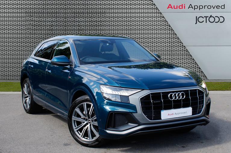 Used 2021 Audi Q8 S Line 50TDI quattro 286PS Tiptronic Galaxy Blue at JCT600