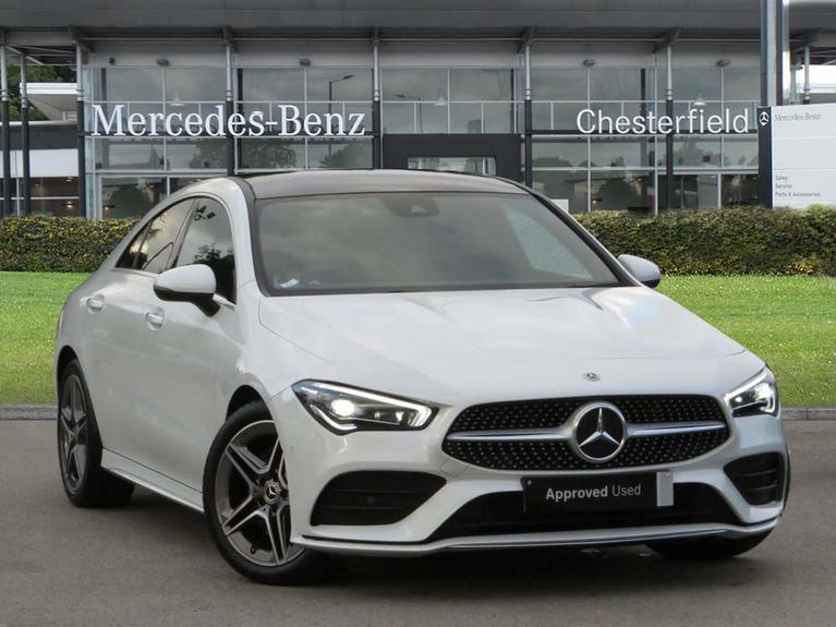 Used 2022 MERCEDES-BENZ CLA Class 1.3 CLA200 AMG Line (Premium Plus 2) Coupe 4dr Petrol 7G-DCT Euro 6 (s/s) (163 ps) White at JCT600