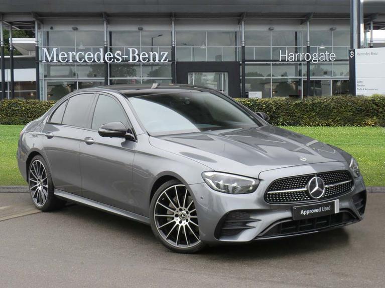 Used 2022 MERCEDES-BENZ E Class 2.0 E220dh MHEV AMG Line Night Edition (Premium Plus) Saloon 4dr Diesel Hybrid G-Tronic+ Euro 6 (s/s) (220 ps) Selenite Grey at JCT600