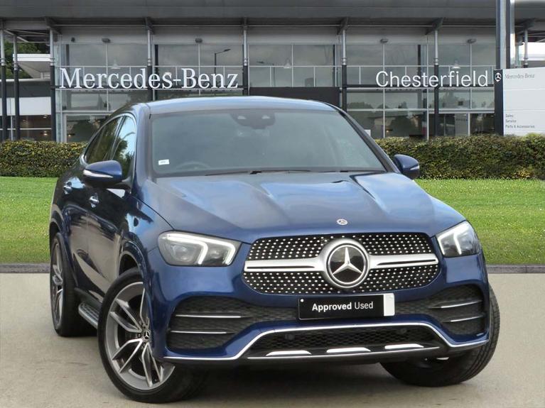 Used 2021 MERCEDES-BENZ Gle GLE 400d 4Matic AMG Line Premium + 5dr 9G-Tronic brilliant blue metallic at JCT600