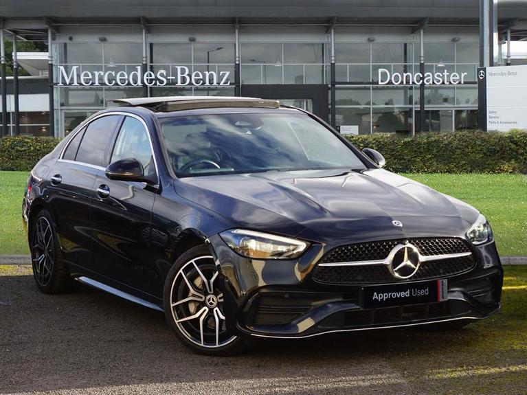 Used 2022 MERCEDES-BENZ C Class 2.0 C300dh MHEV AMG Line (Premium Plus) Saloon 4dr Diesel Hybrid G-Tronic+ Euro 6 (s/s) (285 ps) Black at JCT600