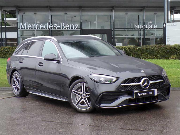 Used 2022 MERCEDES-BENZ C Class 2.0 C220dh MHEV AMG Line Estate 5dr Diesel Hybrid G-Tronic+ Euro 6 (s/s) (220 ps) Graphite Grey Metallic at JCT600