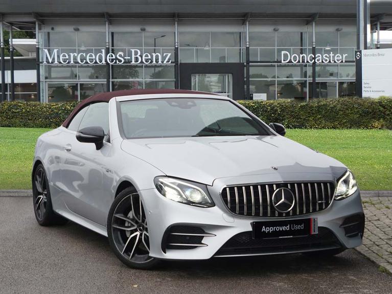 Used 2018 MERCEDES-BENZ E Class 3.0 E53 MHEV EQ Boost AMG (Premium Plus) Cabriolet 2dr Petrol SpdS TCT 4MATIC+ Euro 6 (s/s) (457 ps) Silver at JCT600