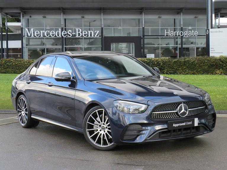 Used 2020 MERCEDES-BENZ E Class 2.0 E220d AMG Line Night Edition (Premium Plus) Saloon 4dr Diesel G-Tronic+ Euro 6 (s/s) (194 ps) Cavansite Blue Metallic at JCT600