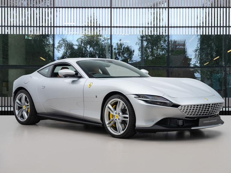 Used 2021 FERRARI Roma 3.8T V8 Coupe 2dr Petrol F1 DCT Euro 6 (s/s) (620 ps) Silver at JCT600