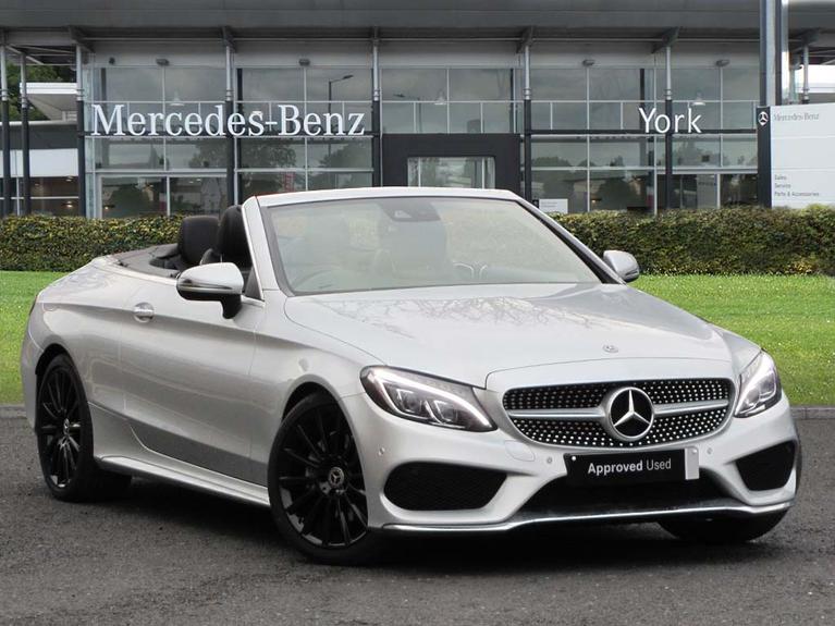 Used 2018 MERCEDES-BENZ C Class 2.1 C220d AMG Line Cabriolet 2dr Diesel G-Tronic+ Euro 6 (s/s) (170 ps) Silver at JCT600