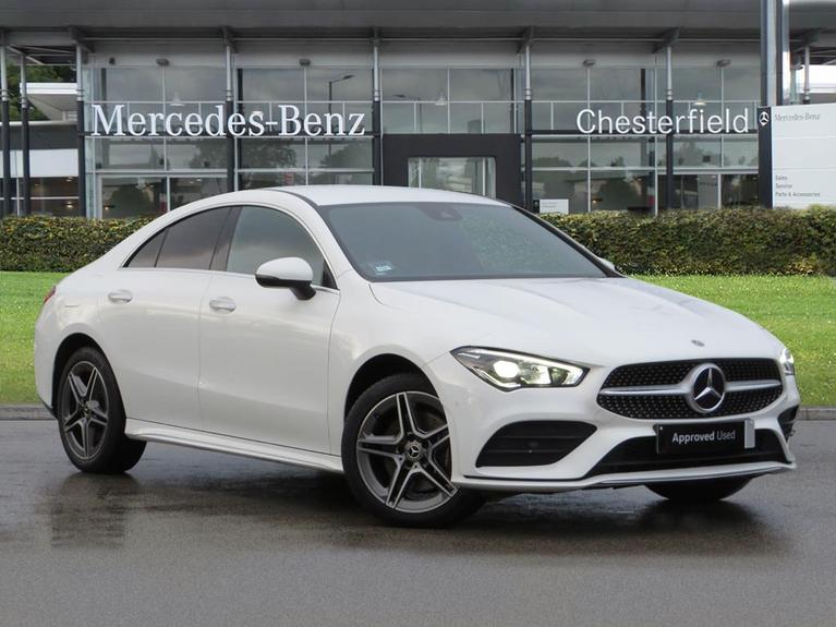 Used 2021 MERCEDES-BENZ CLA Class 1.3 CLA250e 15.6kWh AMG Line (Premium) Coupe 4dr Petrol Plug-in Hybrid 8G-DCT Euro 6 (s/s) (218 ps) White at JCT600