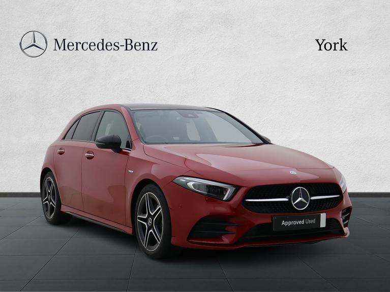 Used 2022 MERCEDES-BENZ A Class 1.3 A180 AMG Line Edition (Premium Plus) Hatchback 5dr Petrol 7G-DCT Euro 6 (s/s) (136 ps) Red at JCT600