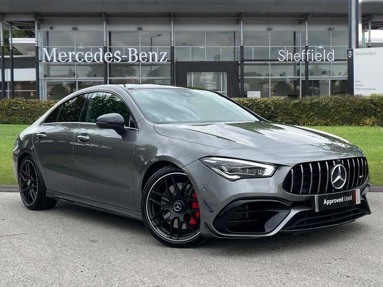 Used 2023 MERCEDES-BENZ CLA Class 2.0 CLA45 AMG S Plus Coupe 4dr Petrol 8G-DCT 4MATIC+ Euro 6 (s/s) (421 ps) Grey at JCT600
