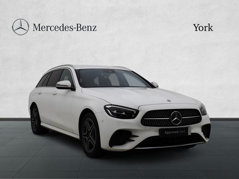 Used 2021 MERCEDES-BENZ E Class 2.0 E300de 13.5kWh AMG Line Edition Estate 5dr Diesel Plug-in Hybrid G-Tronic+ Euro 6 (s/s) (306 ps) White at JCT600