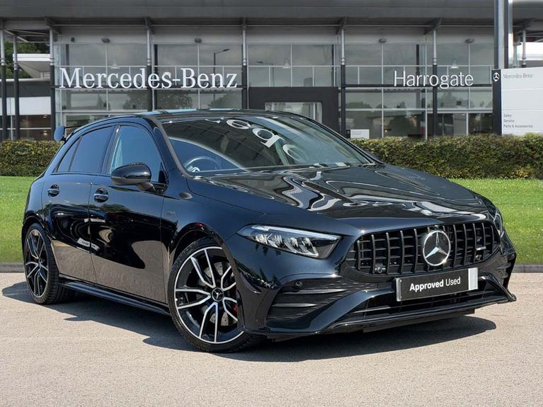 Used 2024 MERCEDES-BENZ A Class 2.0 A35h MHEV AMG Touring Edition Hatchback 5dr Petrol Hybrid 7G-DCT 4MATIC Euro 6 (s/s) (320 ps) Cosmos Black at JCT600