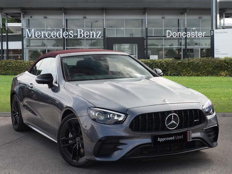 Used 2023 MERCEDES-BENZ E Class 3.0 E53h BiTurbo MHEV AMG Night Edition (Premium Plus) Cabriolet 2dr Petrol Hybrid SpdS TCT 4MATIC+ Euro 6 (s/s) (457 ps) Grey at JCT600