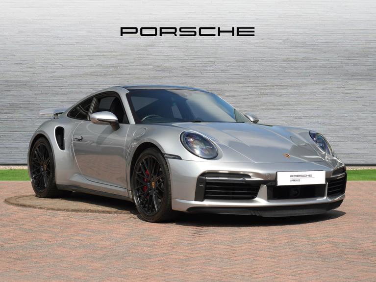 Used 2021 PORSCHE 911 3.7T 992 Turbo Coupe 2dr Petrol PDK 4WD Euro 6 (s/s) (580 ps) Silver at JCT600
