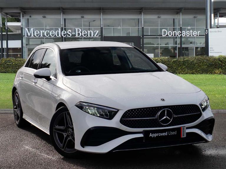 Used 2023 Mercedes-Benz A Class 1.3 A180h MHEV AMG Line (Executive) Hatchback 5dr Petrol Hybrid 7G-DCT Euro 6 (s/s) (150 ps) White at JCT600