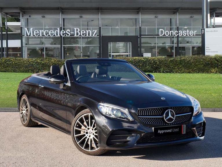 Used 2023 MERCEDES-BENZ C Class 2.0 C300h MHEV AMG Line Night Edition (Premium Plus) Cabriolet 2dr Petrol Hybrid G-Tronic+ Euro 6 (s/s) (272 ps) Black at JCT600