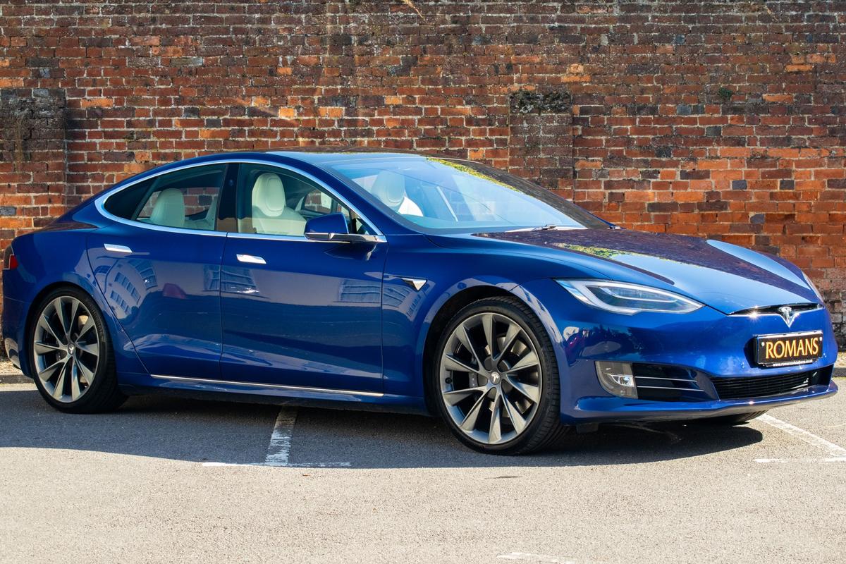 2020 tesla model s blue