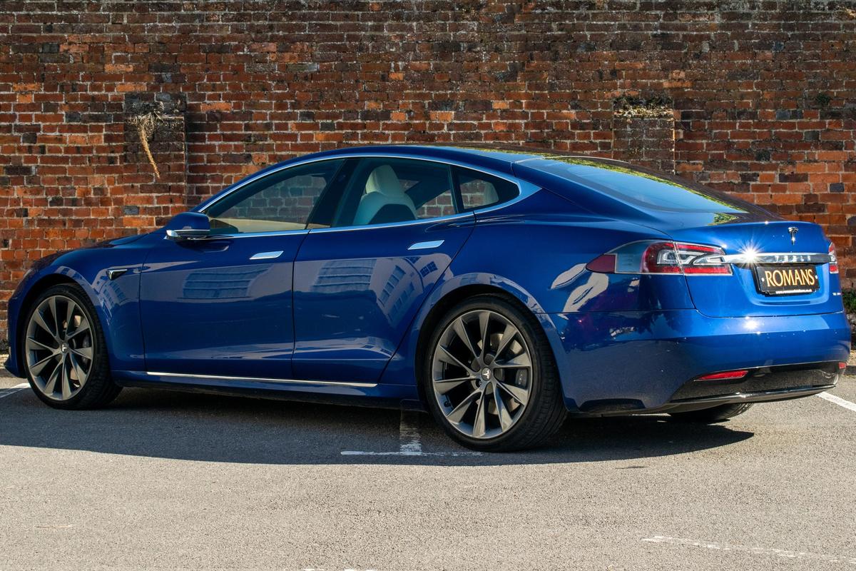 2020 tesla model s blue