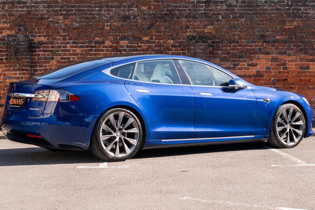 2020 tesla model s blue